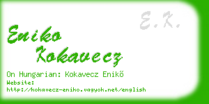 eniko kokavecz business card